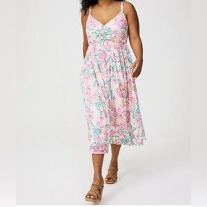 Sleeveless Tie-Back Midi Dress